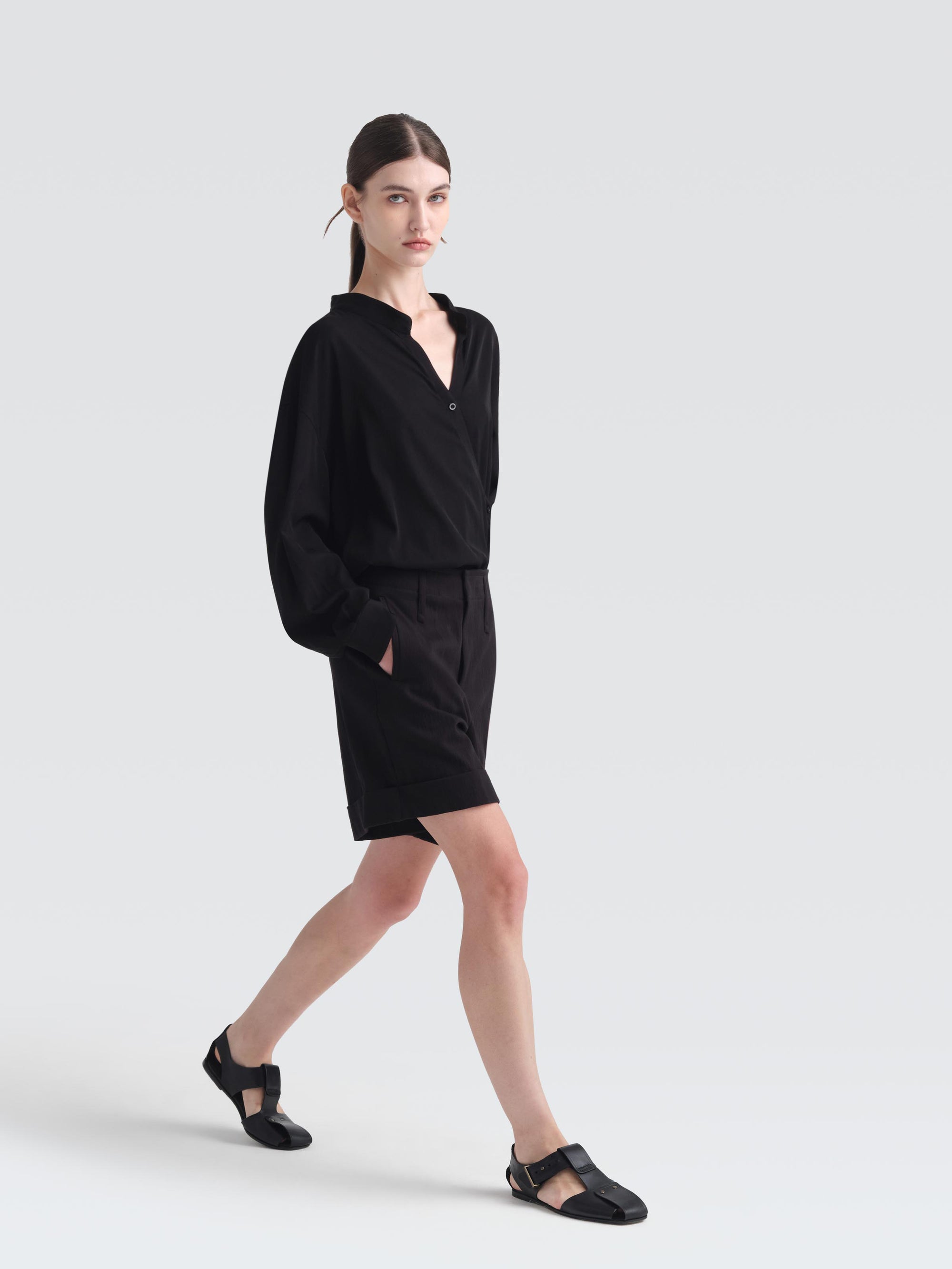 Cotton Gabardine Bo Shorts