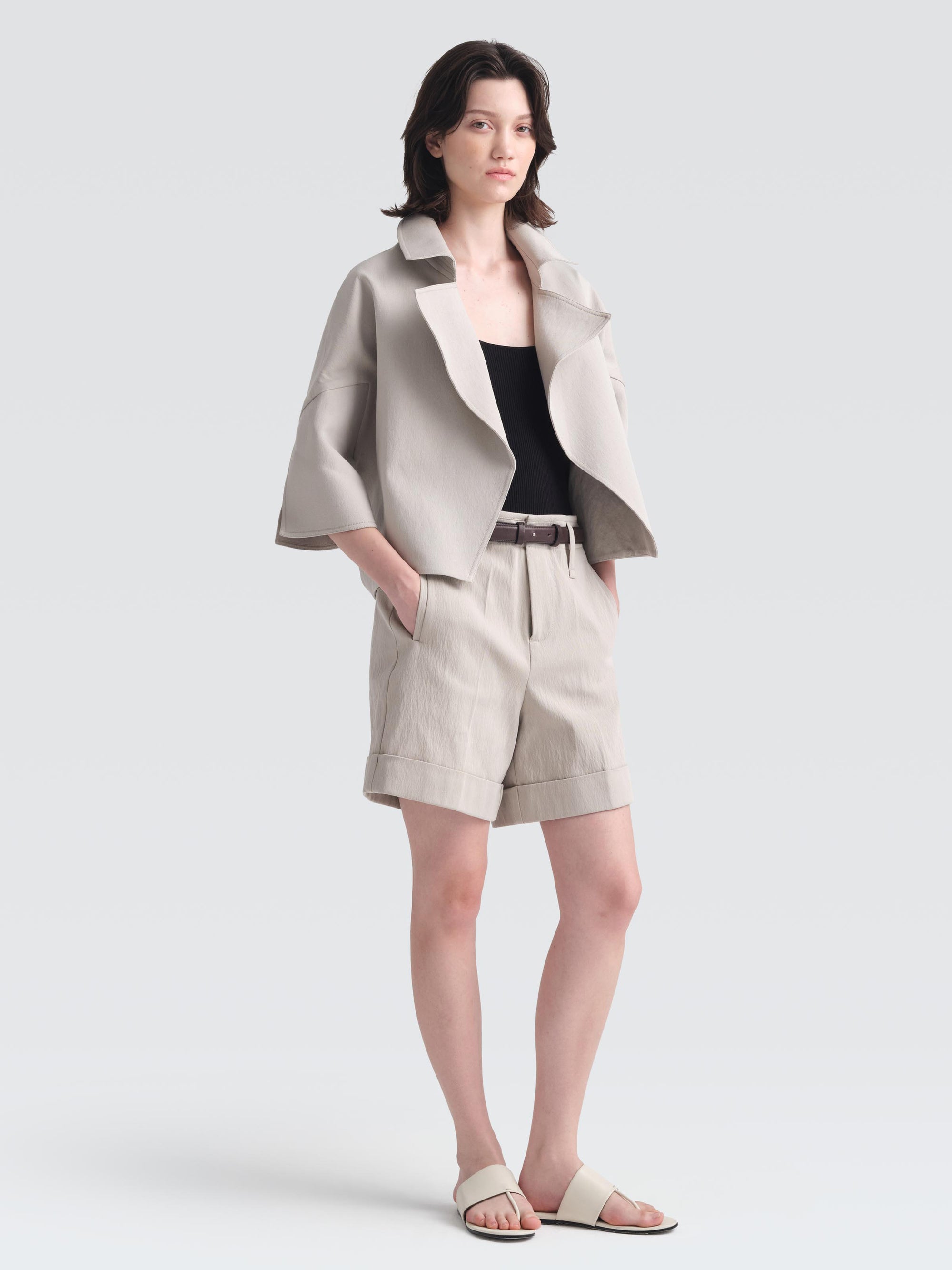 Cotton Gabardine Bo Shorts