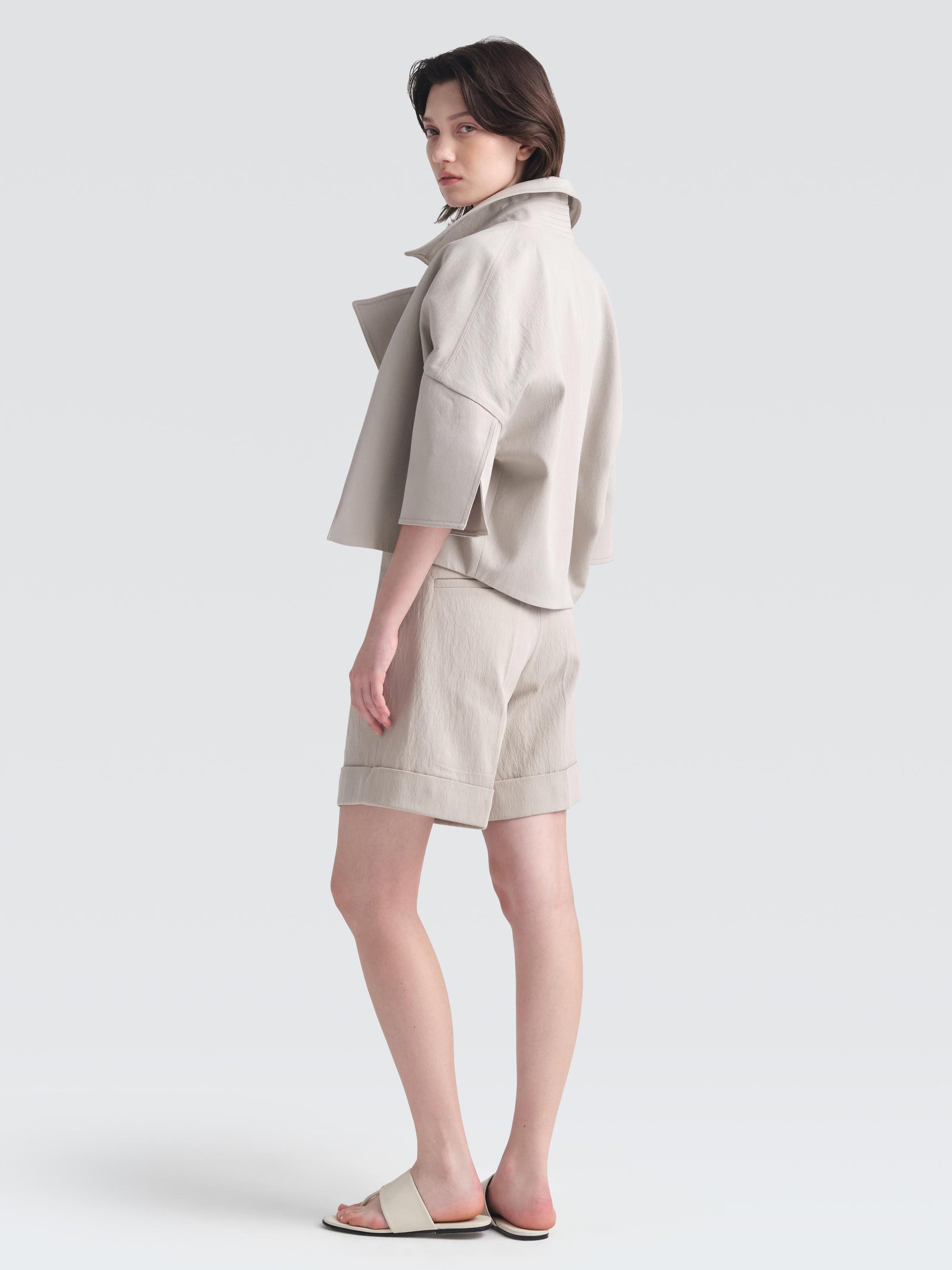 Cotton Gabardine Bo Shorts