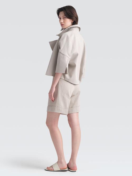 Cotton Gabardine Bo Shorts