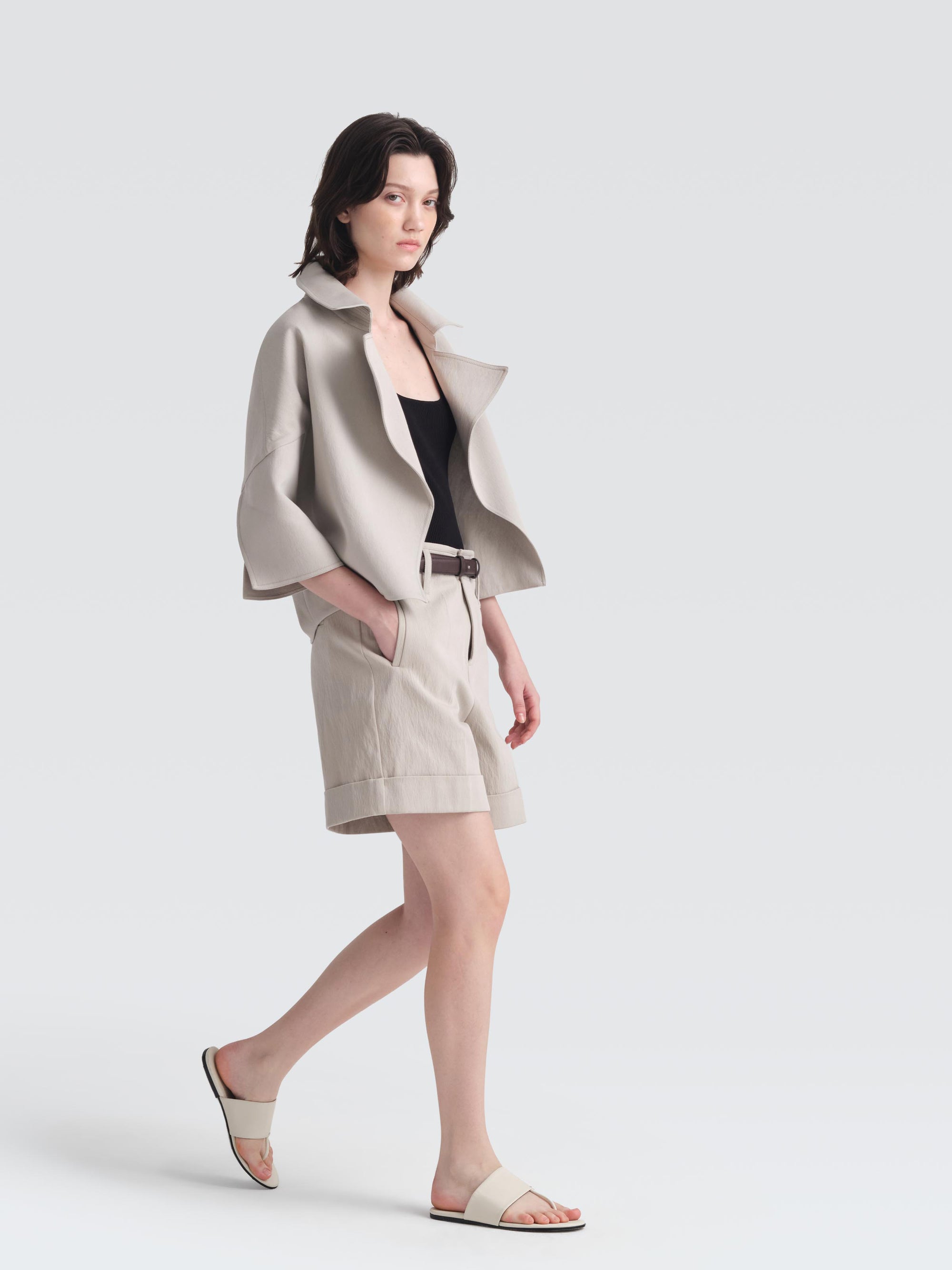 Cotton Gabardine Bo Shorts