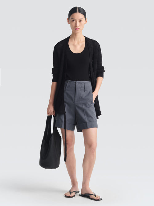 Cotton Twill Bo Shorts
