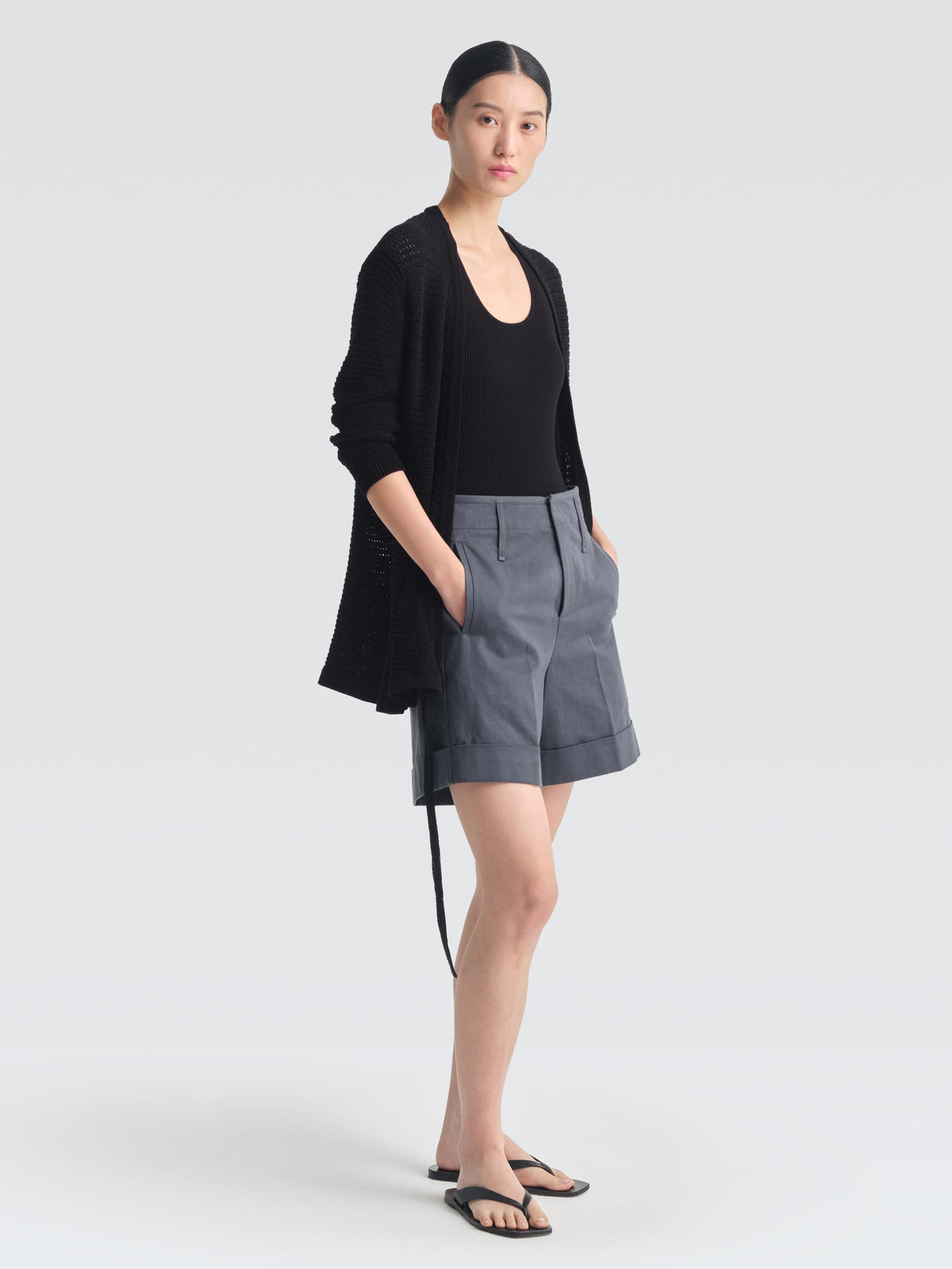 Cotton Twill Bo Shorts