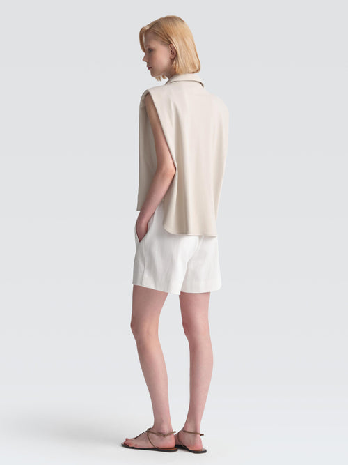 Cotton Pique Polo Top