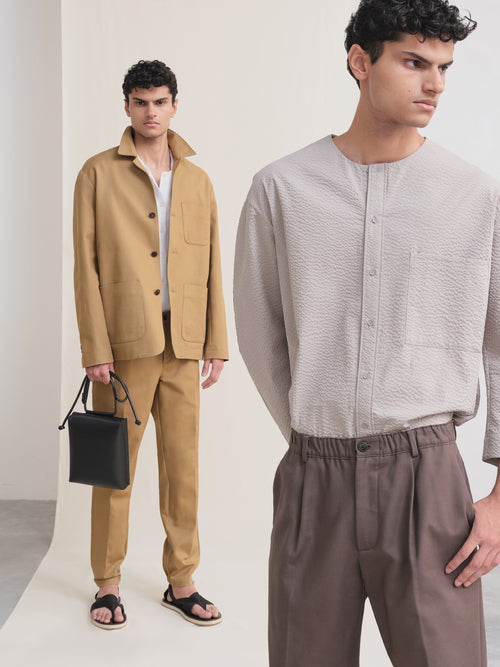 Bonded Cotton Brad Jacket
