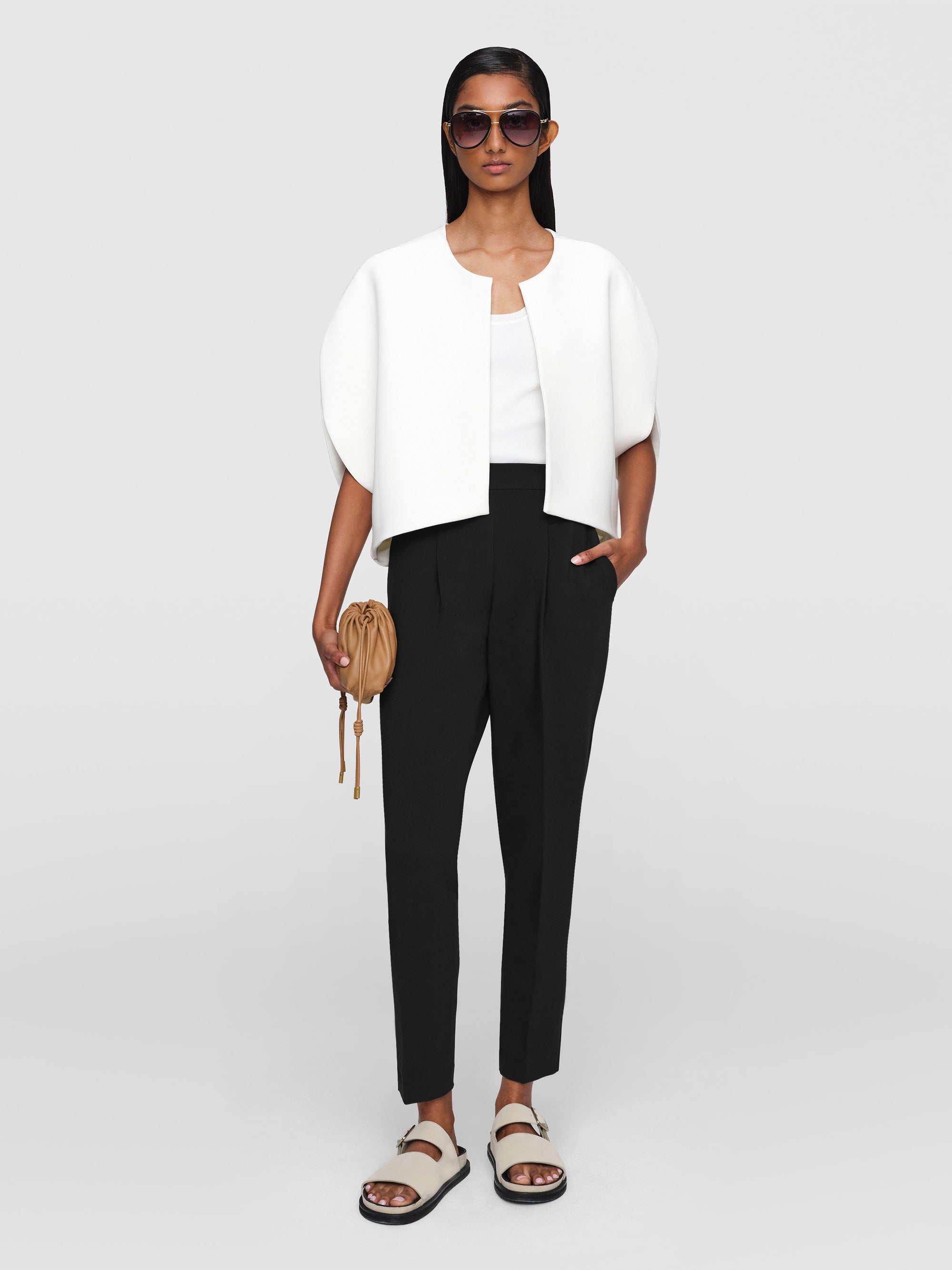 Stretch Suiting Cora Crop Pants