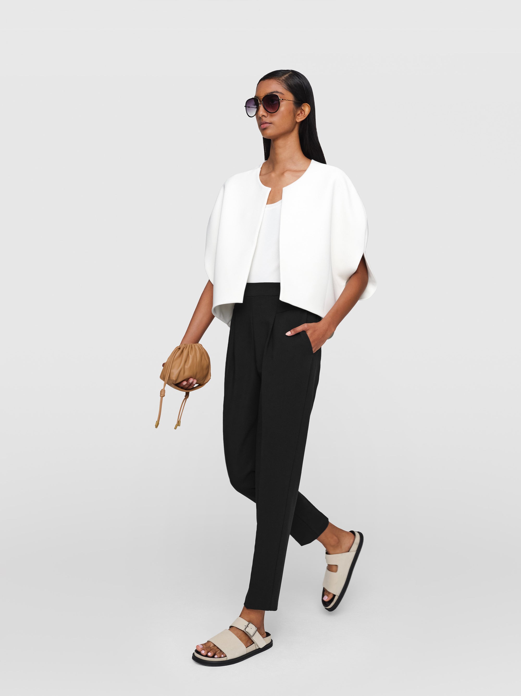 Stretch Suiting Cora Crop Pants