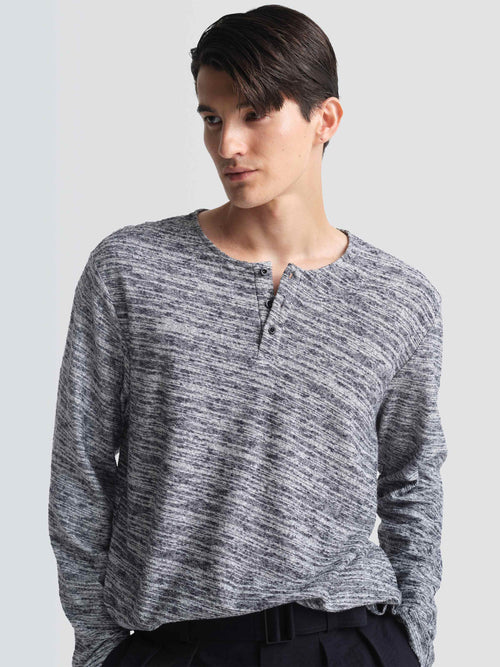Cotton Jersey Henry Top