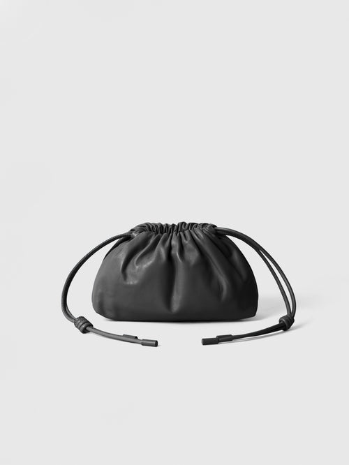 Mini Leather Pouf Bag