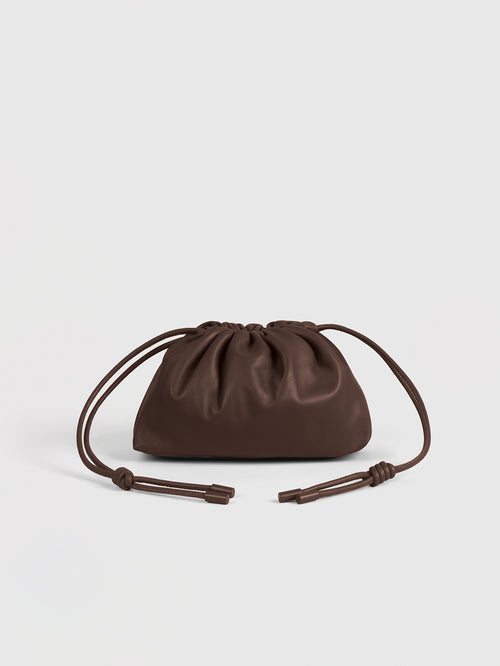 Mini Leather Pouf Bag