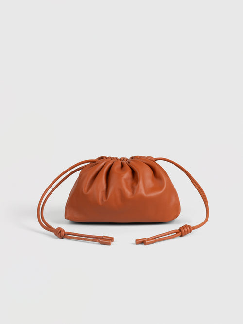 Mini Leather Pouf Bag