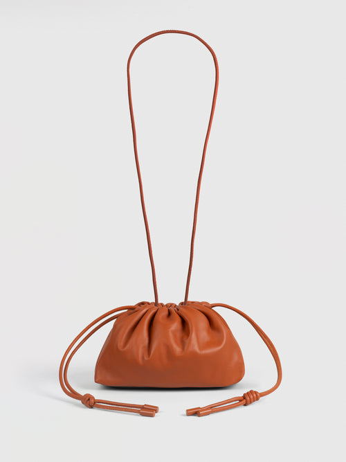 Mini Leather Pouf Bag