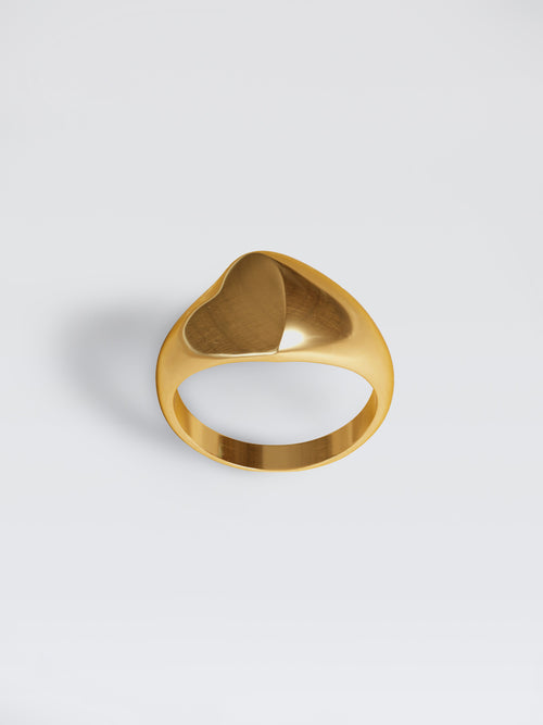 DOE Heart Signet Ring