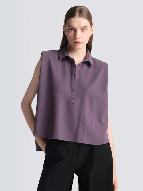 Cotton Pique Polo Top