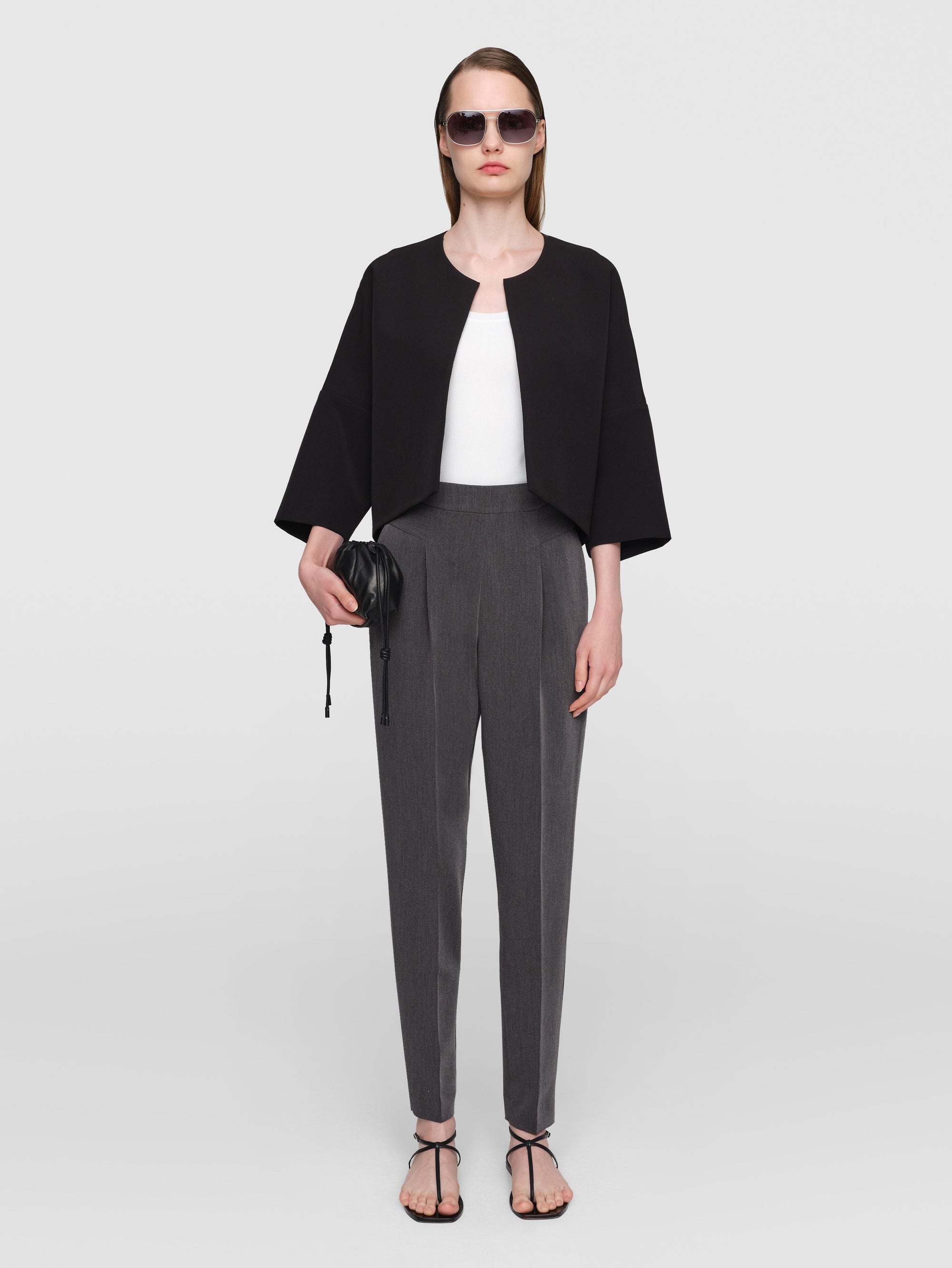 Stretch Suiting Cora Crop Pants