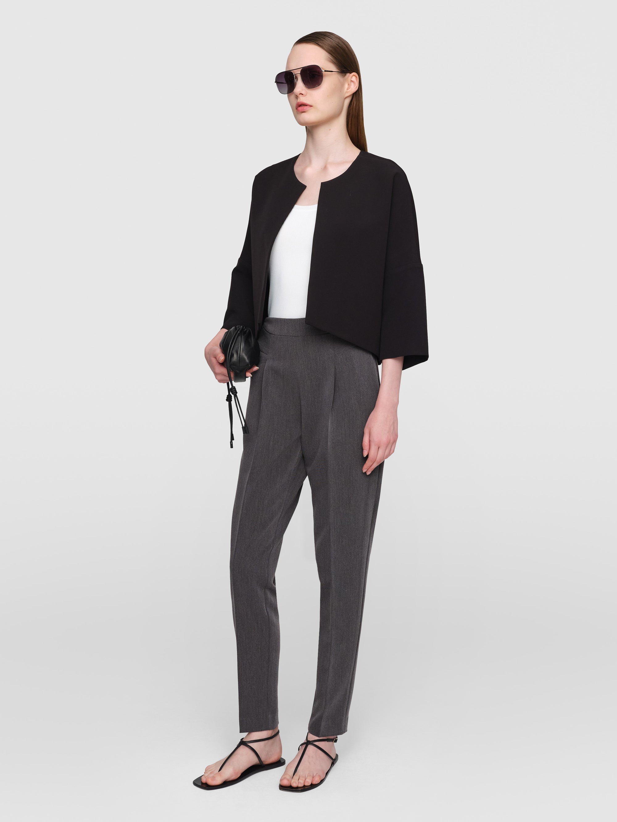 Stretch Suiting Cora Crop Pants
