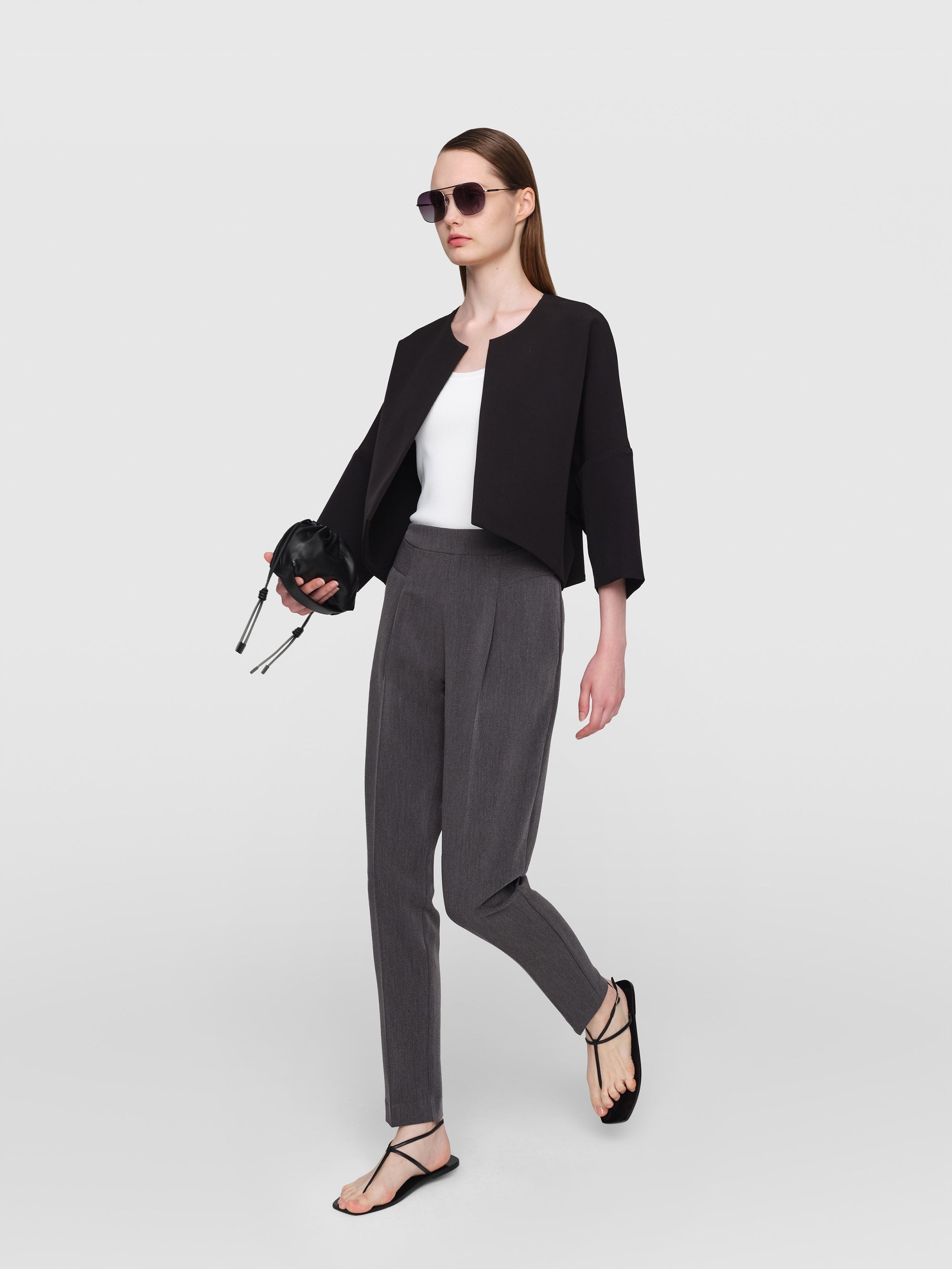 Stretch Suiting Cora Crop Pants